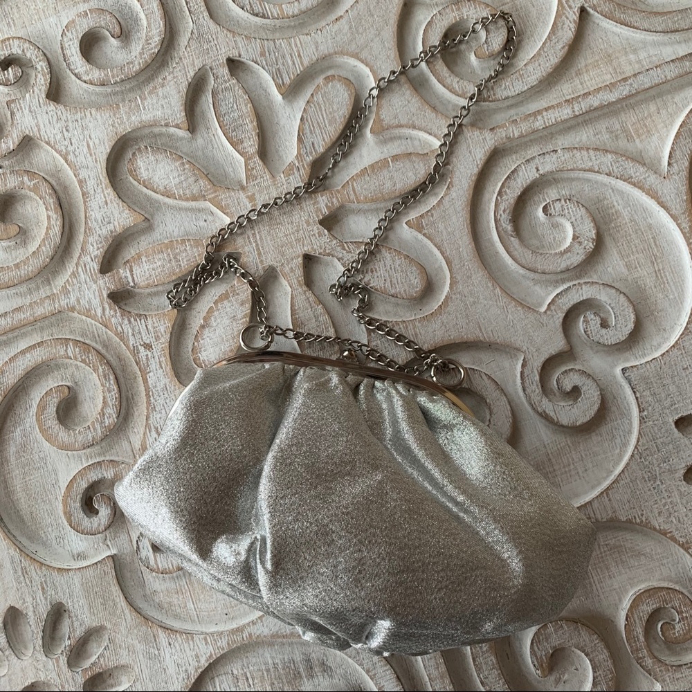 🟡 2/$12.  Silver evening bag